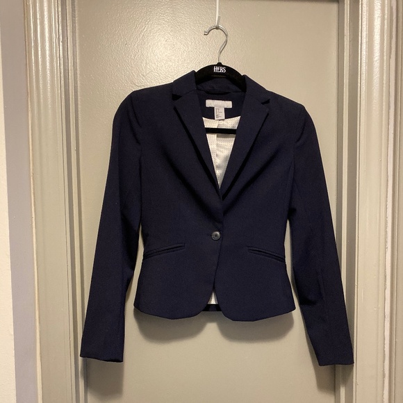 H&M Jackets & Blazers - H&M Size 2 Navy Blazer